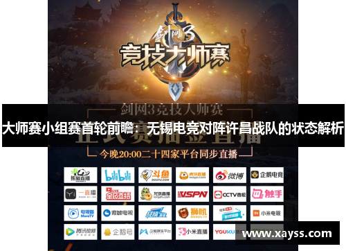大师赛小组赛首轮前瞻：无锡电竞对阵许昌战队的状态解析